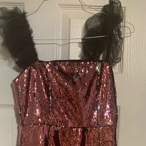 Beautiful rose gold /pink color sequins dress